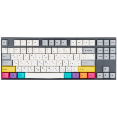 Клавиатура Varmilo APT87 CMYK C-TK Brown Wireless White Led UA (A92A024D3A5A17A007)