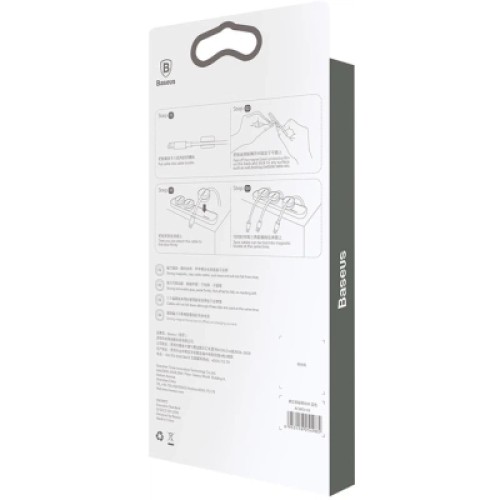 Держатель для кабеля Baseus Peas Cable Clip Black (ACWDJ-01)