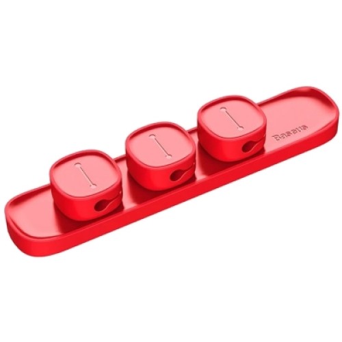 Держатель для кабеля Baseus Peas Cable Clip Red (ACWDJ-09)