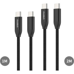 Дата кабель USB-C to USB-C 1.0m + 2.0m PD3.1 240W 2pcs Choetech (XCC-1060)