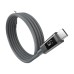 Дата кабель USB-C to USB-C 1.2m PD60W magnetic digital display nylon gray Choetech (XCC-1067-GY)