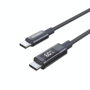 Дата кабель USB-C to USB-C 1.2m PD60W digital display nylon gray Choetech (XCC-1068-GY)