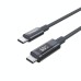 Дата кабель USB-C to USB-C 1.2m PD60W digital display nylon gray Choetech (XCC-1068-GY)