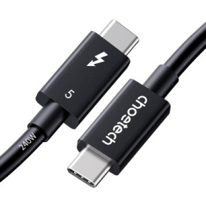 Дата кабель USB-C to USB-C 1.0m Thunderbolt 5 Intel certified Choetech (A3011)