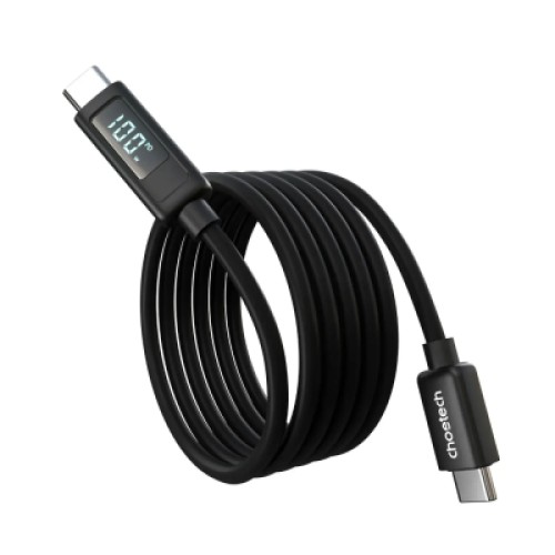 Дата кабель USB-C to USB-C 1.8m PD100W digital display silicone Choetech (XCC-1063)
