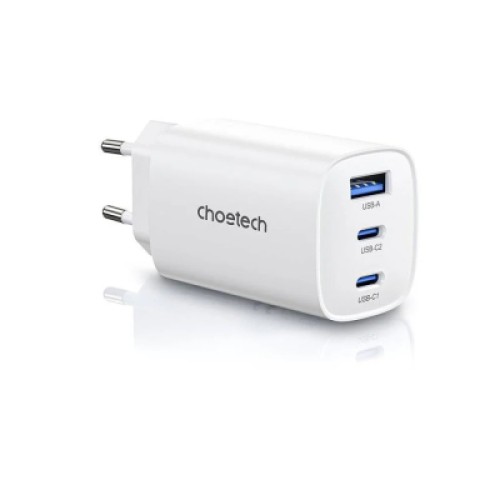 Зарядное устройство Choetech 2xUSB-C + 1xUSB PD65W GaN (PD9006)