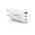 Зарядное устройство Choetech 2xUSB-C + 1xUSB PD65W GaN (PD9006)