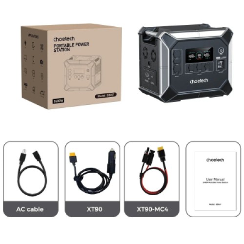 Зарядная станция Choetech BS067 2400W 2048Wh (BS067)