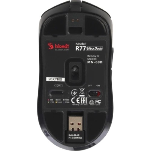 Мышка A4Tech Bloody R77 Ultra Wireless Dock Black (4711421003575)