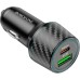 Зарядное устройство BOROFONE 1xUSB-C PD30W + 1xUSB QC3.0 48W car adapter black (6941991101175)