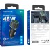 Зарядное устройство BOROFONE 1xUSB-C PD30W + 1xUSB QC3.0 48W car adapter black (6941991101175)