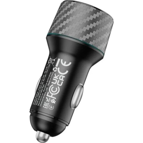 Зарядное устройство BOROFONE 2xUSB QC3.0 36W car adapter black (6941991101205)