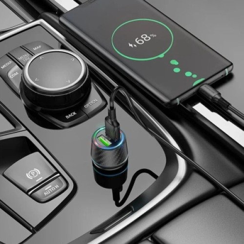 Зарядное устройство BOROFONE 2xUSB QC3.0 36W car adapter black (6941991101205)