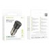 Зарядное устройство BOROFONE 1xUSB-C PD + 1xUSB 38W car adapter transparent black (6941991106965)