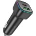 Зарядное устройство BOROFONE 1xUSB-C PD30W + 1xUSB QC3.0 car adapter black (6941991110818)