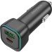 Зарядное устройство BOROFONE 1xUSB-C PD30W + 1xUSB QC3.0 car adapter black (6941991110818)