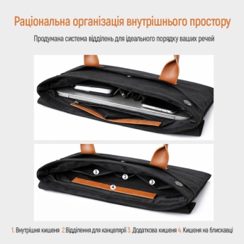 Сумка для ноутбука ColorWay Stylish 15.6" Black (CW-LBS156-BK) Сумка для ноутбука ColorWay Stylish 15.6" Black (CW-LBS156-BK)