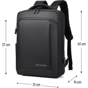 Рюкзак для ноутбука ColorWay Practical 17.3" Black (CW-BPP173-BK)