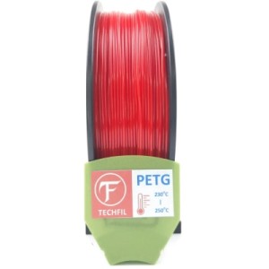 Пластик для 3D-принтера Techfil PETG 074 1.75мм 0.75кг red (PETG074-750-RED)