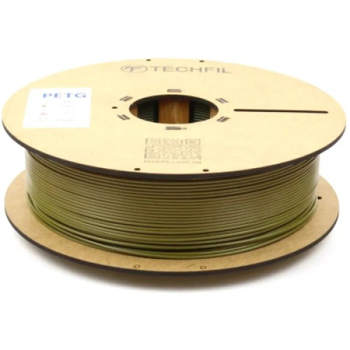 Пластик для 3D-принтера Techfil PETG 074 1.75мм 1кг green multicam (PETG074-1000-GREEN-MULTIKAM)