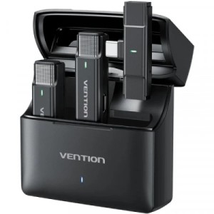 Мікрофон Vention USB-C 2-Pack Wireless Lavalier with Charging Case (NCAB0)