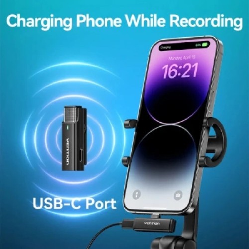 Микрофон Vention USB-C 2-Pack Wireless Lavalier with Charging Case (NCAB0)