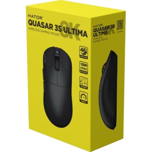 Мышка Hator Quasar 3S Ultima 8K Wireless/Bluetooth/USB Black (HTM660)