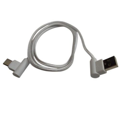 Дата кабель USB 2.0 AM to USB-C 1.0m 2.4A 90° corner white XoKo (XK-CTC-001-WH)