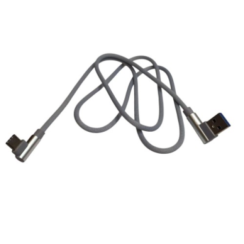Дата кабель USB 2.0 AM to USB-C 1.0m 2.4A 90° corner gray XoKo (XK-CTC-001-GR)
