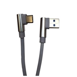 Дата кабель USB 2.0 AM to USB-C 1.0m 2.4A 90° corner gray XoKo (XK-CTC-001-GR)