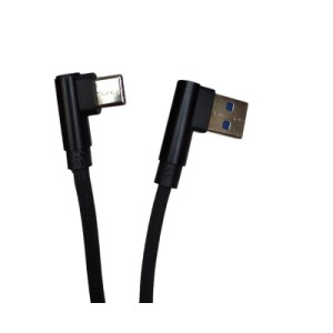 Дата кабель USB 2.0 AM to USB-C 1.0m 2.4A 90° corner black XoKo (XK-CTC-001-BK)