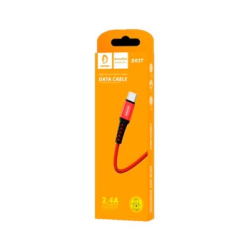 Дата кабель USB 2.0 AM to USB-C 1.0m 2.4A red Denmen (DN-D02T-RD) Дата кабель USB 2.0 AM to USB-C 1.0m 2.4A red Denmen (DN-D02T-RD)