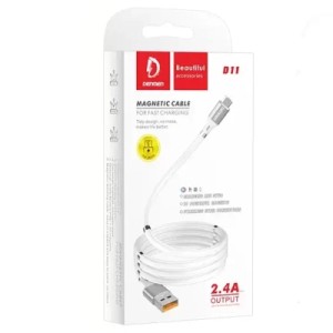 Дата кабель USB 2.0 AM to USB-C 1.0m 2.4A white Denmen (DN-D11T-WH)