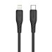 Дата кабель USB-C to Lightning 1.0m PD30W textured PVC black ColorWay (CW-CBPDCL094-BK)