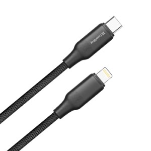 Дата кабель USB-C to Lightning 1.0m PD30W TPE embossed black ColorWay (CW-CBPDCL101-BK)