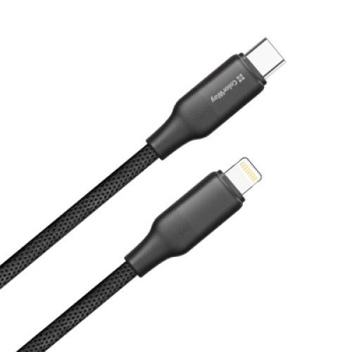 Дата кабель USB-C to Lightning 2.0m PD30W TPE embossed black ColorWay (CW-CBPDCL102-BK)