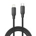 Дата кабель USB-C to Lightning 2.0m PD30W TPE embossed black ColorWay (CW-CBPDCL102-BK)