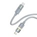 Дата кабель USB-C to Lightning 1.0m PD30W warm light gray ColorWay (CW-CBPDCL092-GR)