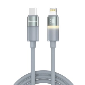 Дата кабель USB-C to Lightning 1.0m PD30W warm light gray ColorWay (CW-CBPDCL092-GR)