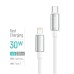 Дата кабель USB-C to Lightning 2.0m PD30W zinc alloy braided white ColorWay (CW-CBPDCL099-WT) Дата кабель USB-C to Lightning 2.0m PD30W zinc alloy braided white ColorWay (CW-CBPDCL099-WT)