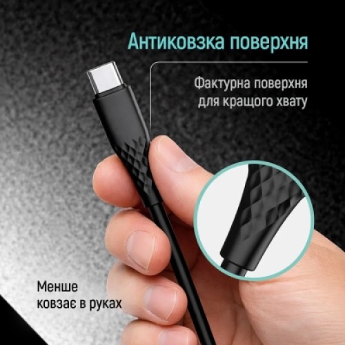 Дата кабель USB-C to USB-C 1.0m 3A 60W textured PVC black ColorWay (CW-CBPDCC094-BK) Дата кабель USB-C to USB-C 1.0m 3A 60W textured PVC black ColorWay (CW-CBPDCC094-BK)