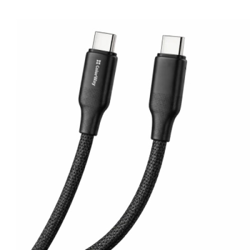 Дата кабель USB-C to USB-C 2.0m 3A 60W TPE embossed black ColorWay (CW-CBPDCC102-BK) Дата кабель USB-C to USB-C 2.0m 3A 60W TPE embossed black ColorWay (CW-CBPDCC102-BK)