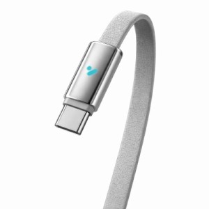 Дата кабель USB-C to USB-C 1.0m 5A 100W ultra-thin gray ColorWay (CW-CBPDCC100-GR)