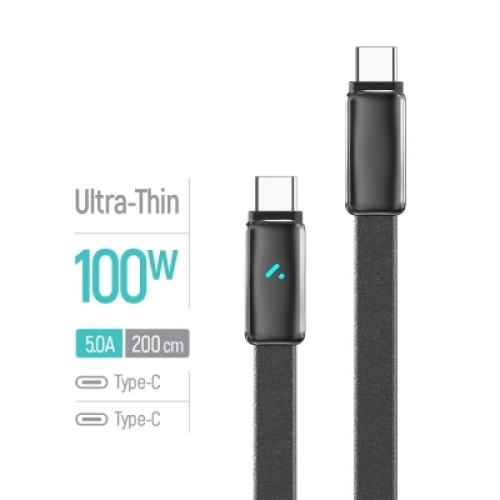 Дата кабель USB-C to USB-C 1.0m 5A 100W ultra-thin black ColorWay (CW-CBPDCC100-BK) Дата кабель USB-C to USB-C 1.0m 5A 100W ultra-thin black ColorWay (CW-CBPDCC100-BK)