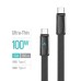 Дата кабель USB-C to USB-C 1.0m 5A 100W ultra-thin black ColorWay (CW-CBPDCC100-BK) Дата кабель USB-C to USB-C 1.0m 5A 100W ultra-thin black ColorWay (CW-CBPDCC100-BK)