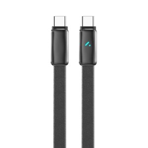 Дата кабель USB-C to USB-C 1.0m 5A 100W ultra-thin black ColorWay (CW-CBPDCC100-BK)