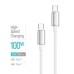 Дата кабель USB-C to USB-C 1.0m 5A 100W zinc alloy braided white ColorWay (CW-CBPDCC098-WT) Дата кабель USB-C to USB-C 1.0m 5A 100W zinc alloy braided white ColorWay (CW-CBPDCC098-WT)