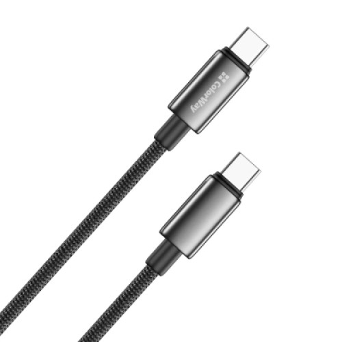 Дата кабель USB-C to USB-C 1.0m 5A 100W zinc alloy braided black ColorWay (CW-CBPDCC098-BK) Дата кабель USB-C to USB-C 1.0m 5A 100W zinc alloy braided black ColorWay (CW-CBPDCC098-BK)