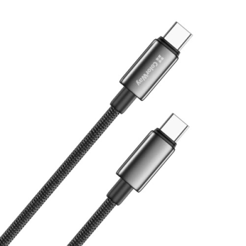 Дата кабель USB-C to USB-C 2.0m 5A 100W zinc alloy braided black ColorWay (CW-CBPDCC099-BK) Дата кабель USB-C to USB-C 2.0m 5A 100W zinc alloy braided black ColorWay (CW-CBPDCC099-BK)