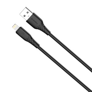 Дата кабель USB 2.0 AM to Lightning 1.0m 3A textured PVC black ColorWay (CW-CBUL094-BK)